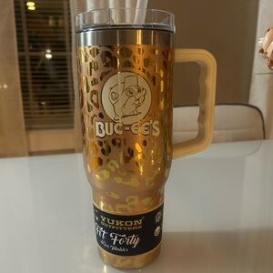 Buc-ee's Gold Leopard Tumbler